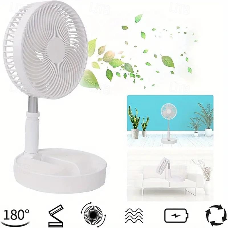 Telescopische Vouwbare USB Ventilator – Draagbare Elektrische Ventilator voor Slapencel Kantoor Bureau Oplaadbaar en Stil 2025 - $43.99 –P1