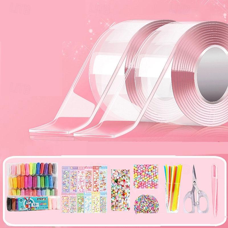 نانو لاصق الضغط تهب فقاعة الضغط لاصق الأرز لزجة لاصق على الوجهين مجموعة شريط نانو DIY 2025 - $31.99 –P10