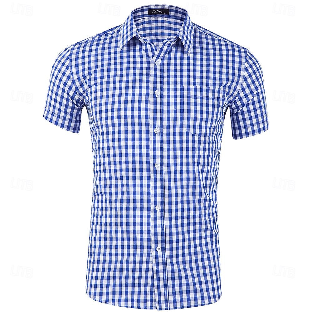Oktoberfest Hemd Gingham overhemd Beiers Duits München Weiden Voor heren Doek in traditionele stijl 2025 - $32.99 –P1