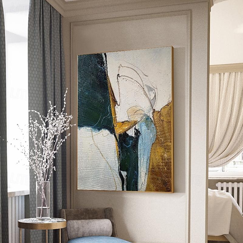 handgemachtes abstraktes minimalistisches Texturfolie-Gold-Ölgemälde auf Leinwand, große Wandkunst, individuelles Folien-Goldgemälde, Goldfoliengemälde, Goldgemälde, Wanddekoration für Wohnzimmer 2025 - $125.99 –P9