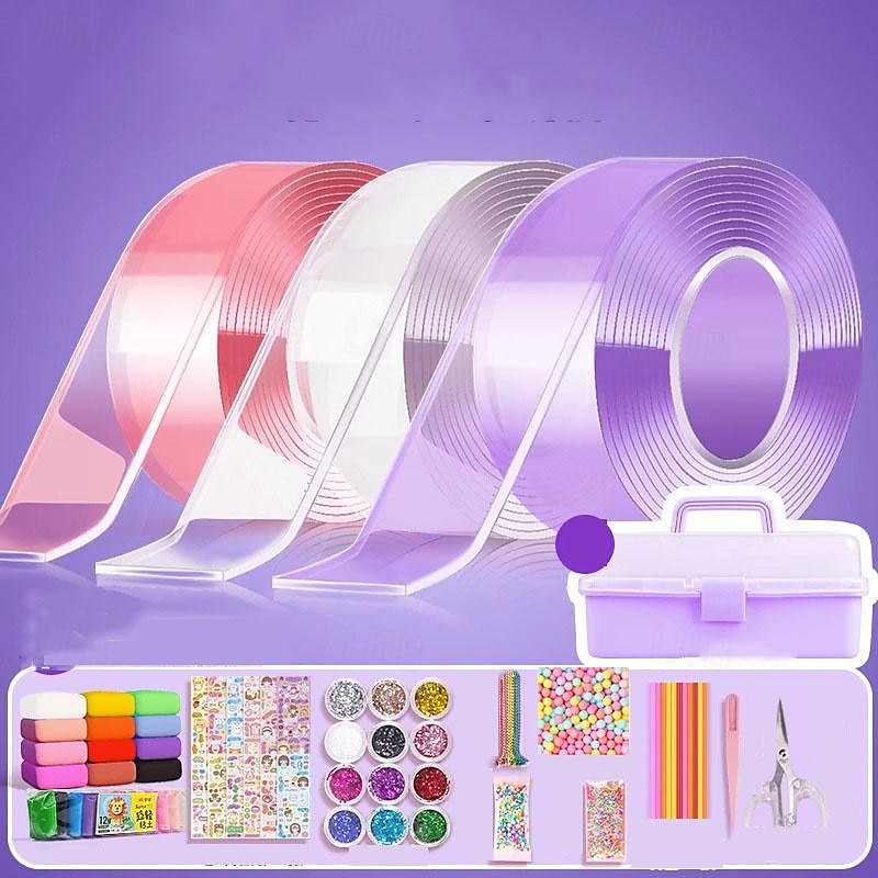 نانو لاصق الضغط تهب فقاعة الضغط لاصق الأرز لزجة لاصق على الوجهين مجموعة شريط نانو DIY 2025 - $31.99 –P11