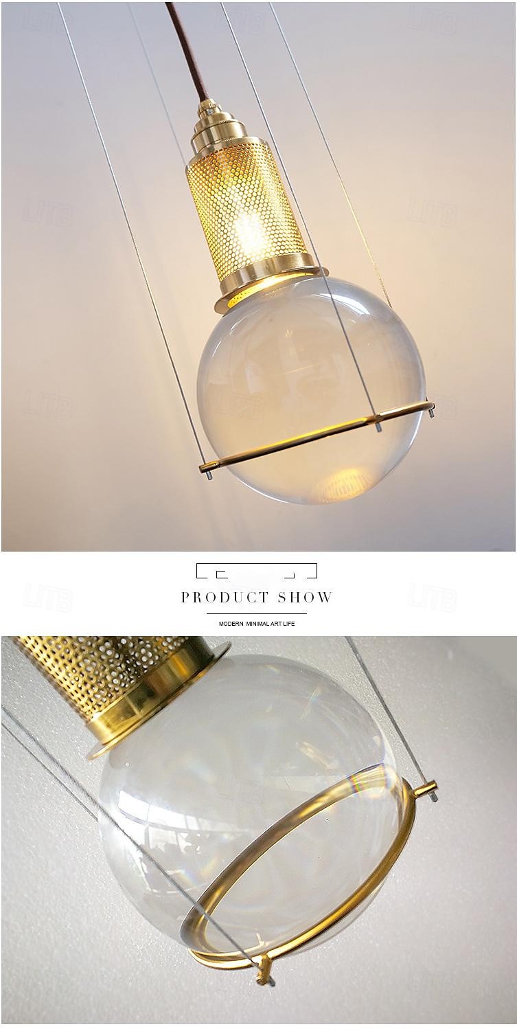 LED Pendant Light Glass Ball 1-Light 15 cm Suspension Luminaire Modern Minimalist Creative Personality Meteor Shower Pendant Lamp Bedroom Dining Room 110-240V 2025 - $279.99 –P3