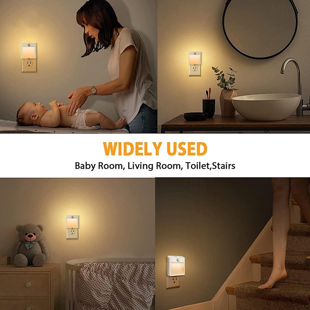 LED Night Light Smart Motion Sensor Dimmable Emergency Lamp White Warm Lamp Bedroom Living Room Study Bedside Kitchen Light 2025 - $18.49 –P9