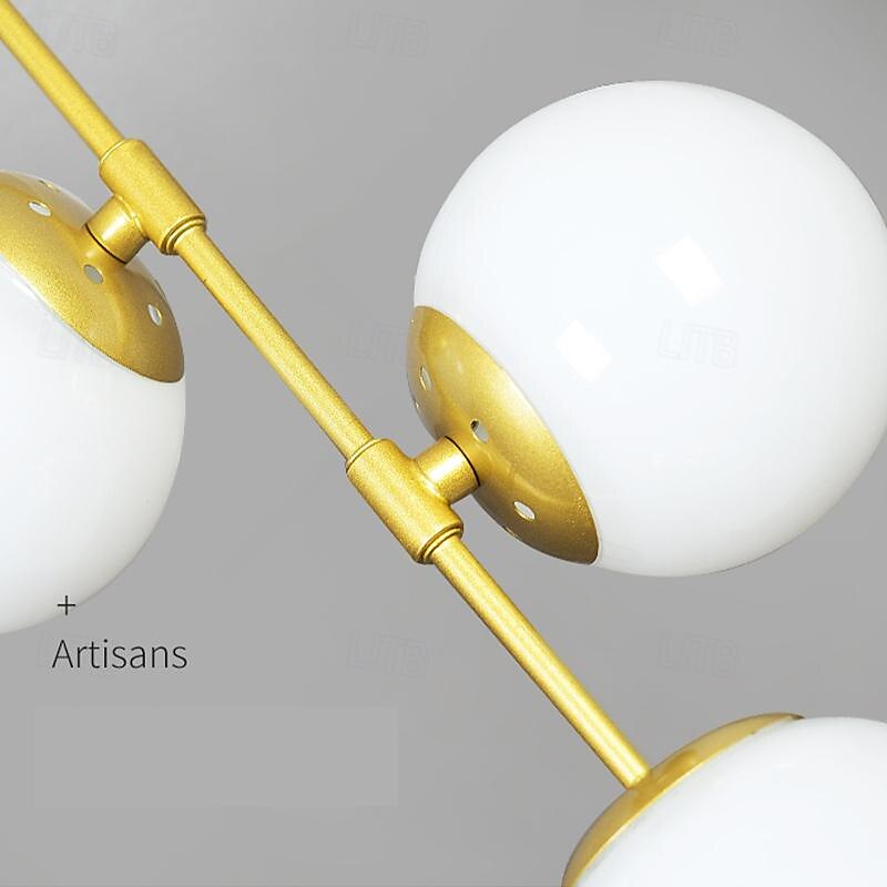 lampada a sospensione a led multi luci scala a chiocciola casa di lusso 3 luci 28 cm vetro moderno stile nordico caffè ufficio 110-240 v del 2025 a $399.99 –P3