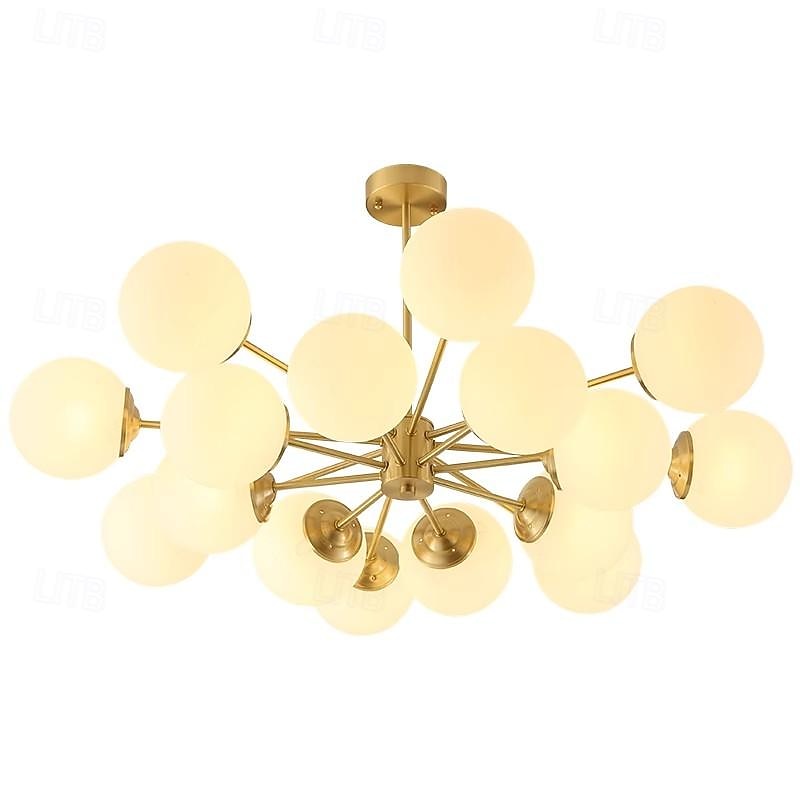 lampada a sospensione a led semplice oro magico fagiolo molecolare e27 nordico postmoderno luce di lusso 95 cm camera da letto a 12 teste sala da pranzo 110-240 v' del 2025 a $449.99 –P8