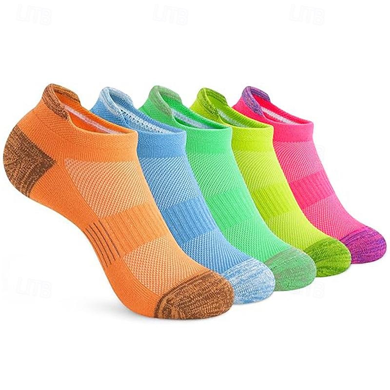 Men's 5 Pack Multi Packs Socks Ankle Socks Low Cut Socks Running Socks Casual Socks Black White Color Plain Sports & Outdoor Daily Vacation Basic Medium Spring Fall Fashion Casual 2025 - $7.99 –P2