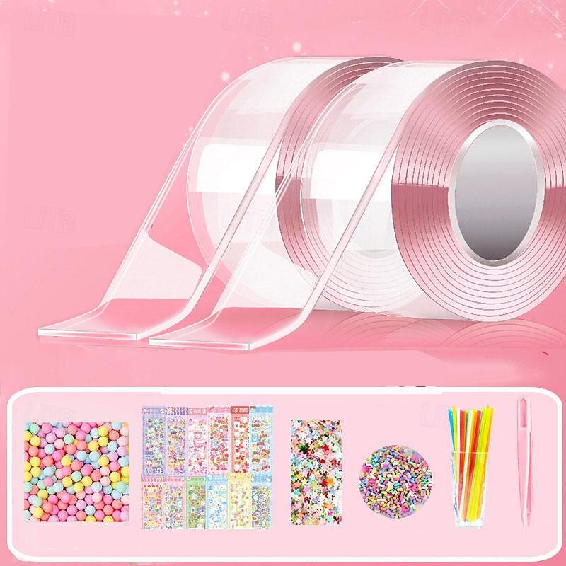 نانو لاصق الضغط تهب فقاعة الضغط لاصق الأرز لزجة لاصق على الوجهين مجموعة شريط نانو DIY 2025 - $31.99 –P6