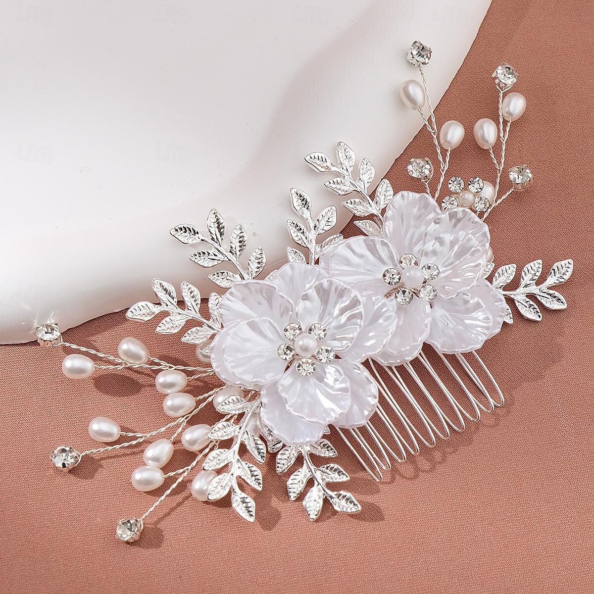 Hårkamper Hodepryd Strass Legering Bryllup cocktail Elegant Luksus Med Perle Krystalldetaljer Hodeplagg Hodeplagg 2025 - $11.99 –P3