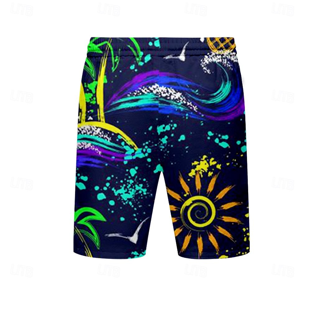Homens Ananás Coqueiro Sol Calção Justo de Natação Shorts de Natação Bermuda de Surf Cintura Média Moda Roupa de rua Designer Casual Diário Feriado Bolsos Com Cordão Cintura elástica Designer Roupa de 2025 por $17.99 –P2