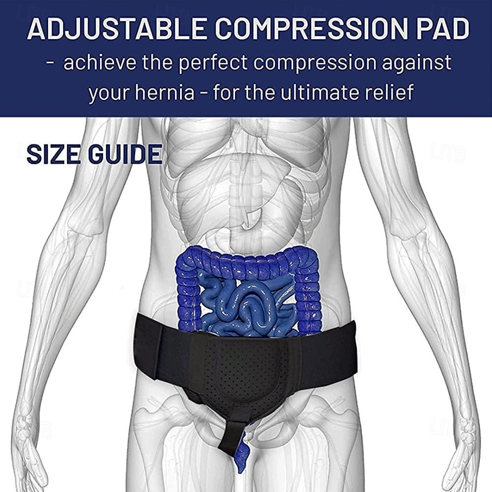 Cinturón colgante para hernia inguinal, cinturón ajustable para hernia inguinal para hombre, soporte lateral izquierdo o derecho, cinturón protector para hernia inguinal, con almohadilla de compresión 2025 - $15.49 –P3