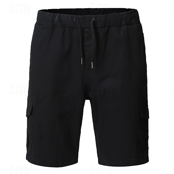 Hombre Pantalón Corto Cargo Pantalón corto Bermudas Correa Multi bolsillo Plano Al Aire Libre Deportes Longitud de la rodilla Exterior Diario Moda Casual Delgado Negro Azul Marino Rígido 2026 - $21.99 –P2