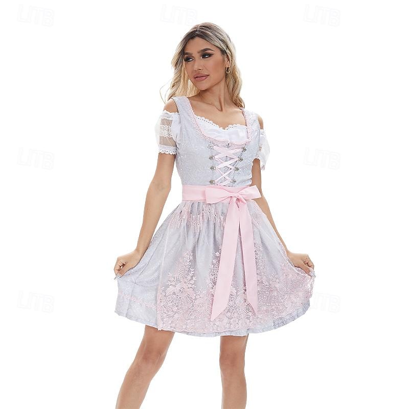 Oktoberfest Jurken Dirndl Dirndl-blouse Beiers hulp in de huishouding Duits München Weiden Doek in traditionele stijl Blouse 2025 - $63.99 –P8