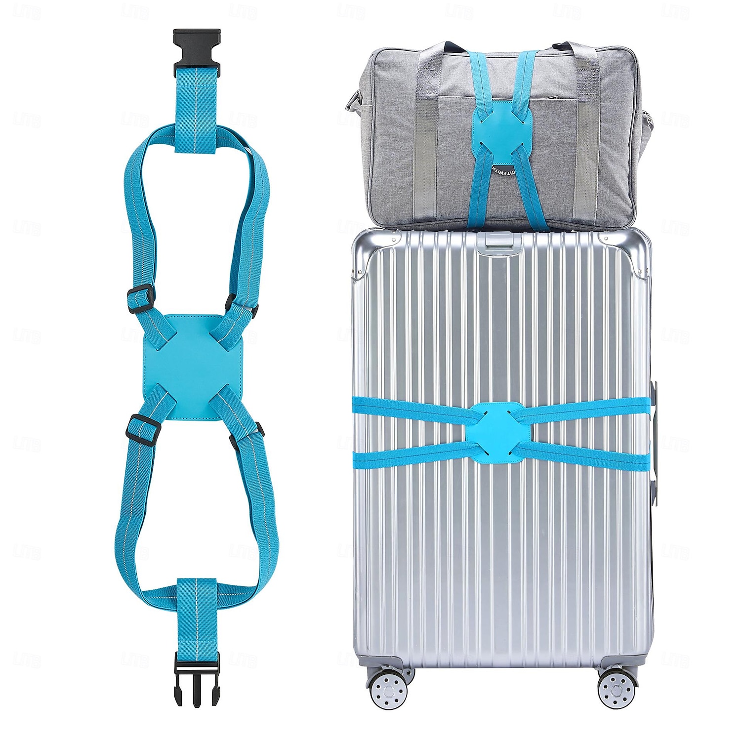 cinghie per valigie approvate TSA, elastico per borsa per bagagli di grandi dimensioni, cintura elastica per valigia da viaggio di dimensioni regolabili, accessori da viaggio per l'aeroporto con del 2025 a $7.99 –P6