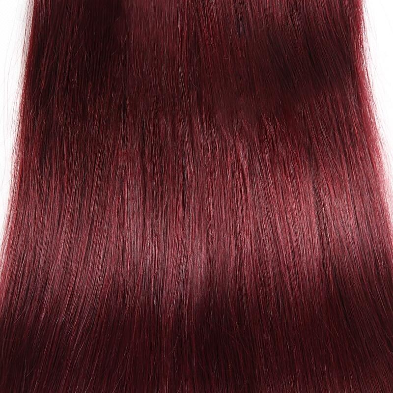vin rouge # 99j remy cheveux humains tisser 12-30 pouces de long soyeux droite non transformés vierges brésiliens extensions de trame de cheveux pour les femmes 3pcs de 2025 ? $132.99 –P8