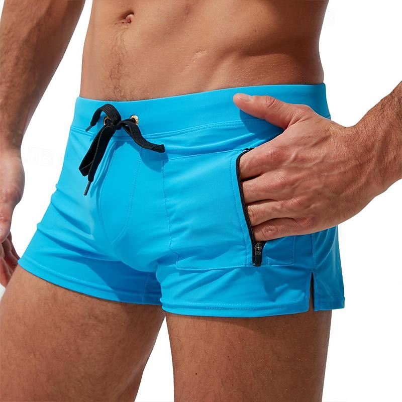 Men's Board Shorts Swim Shorts Swim Trunks Drawstring Elastic Waist Plain Comfort Quick Dry Short Holiday Beach Weekend Fashion Casual Black White Micro-elastic 2026 - $13.49 –P12