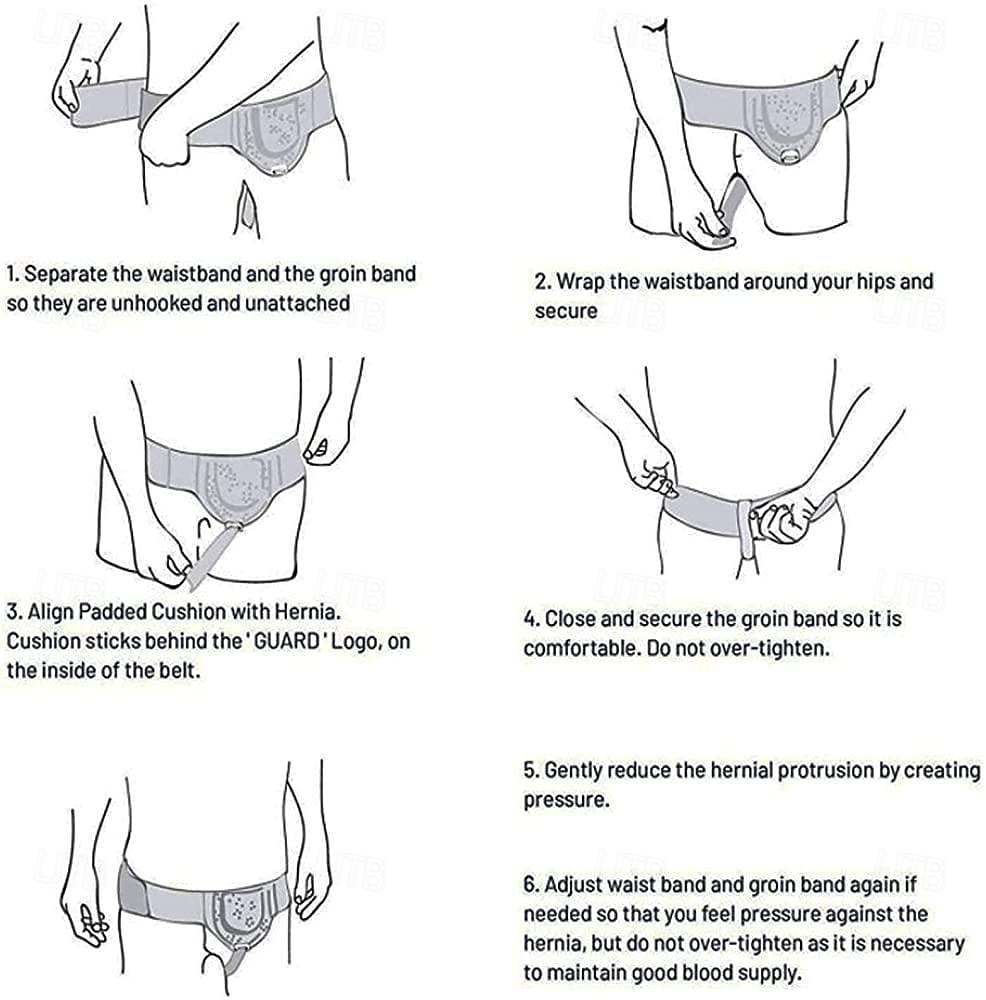 Cinturón colgante para hernia inguinal, cinturón ajustable para hernia inguinal para hombre, soporte lateral izquierdo o derecho, cinturón protector para hernia inguinal, con almohadilla de compresión 2025 - $15.49 –P4