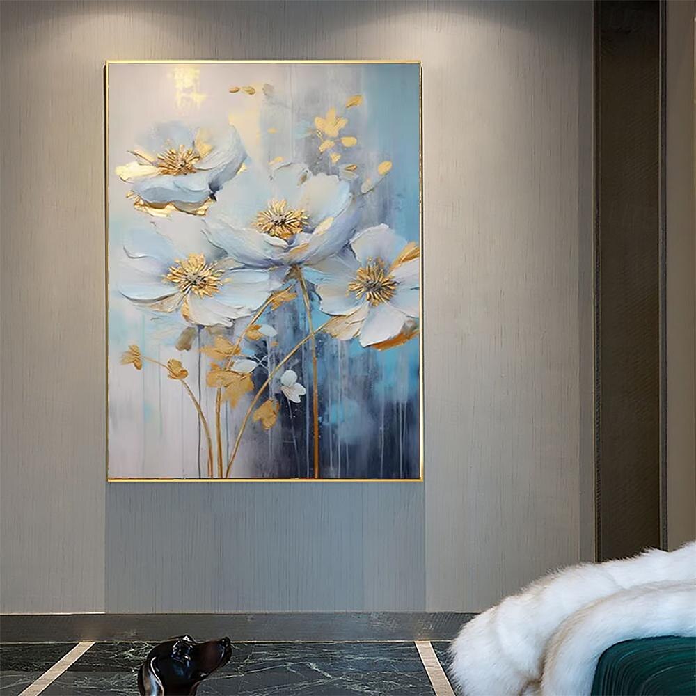 pittura a olio fatta a mano dipinta a mano arte della parete impressione fiori tela pittura decorazione della casa arredamento senza cornice solo pittura del 2025 a $85.99 –P5