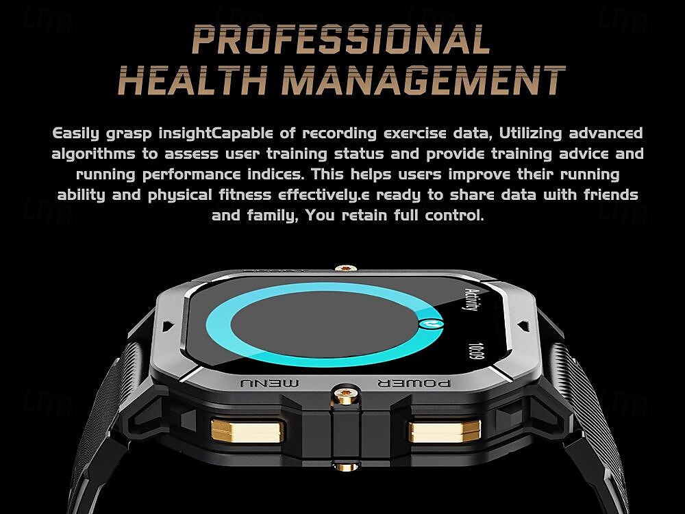 696 C28 Smart Watch 2.02 inch Smart Band Fitness Bracelet Bluetooth Pedometer Call Reminder Sleep Tracker Compatible with Android iOS Men Hands-Free Calls Message Reminder IP 67 42mm Watch Case 2025 - $52.99 –P12