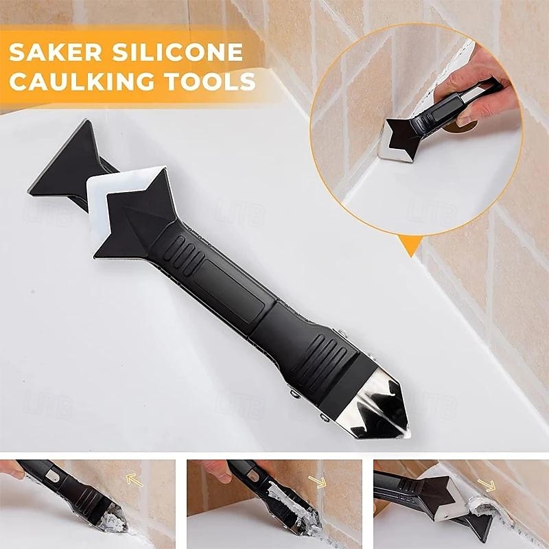 10pcs/set Silicone Caulking Tools Glass Glue Angle Scraper Stainless Steelhead Caulk Remover and Sealant Scraper for Kitchen Bathroom Window and Frames Sealant Seals 2025 - $7.99 –P4