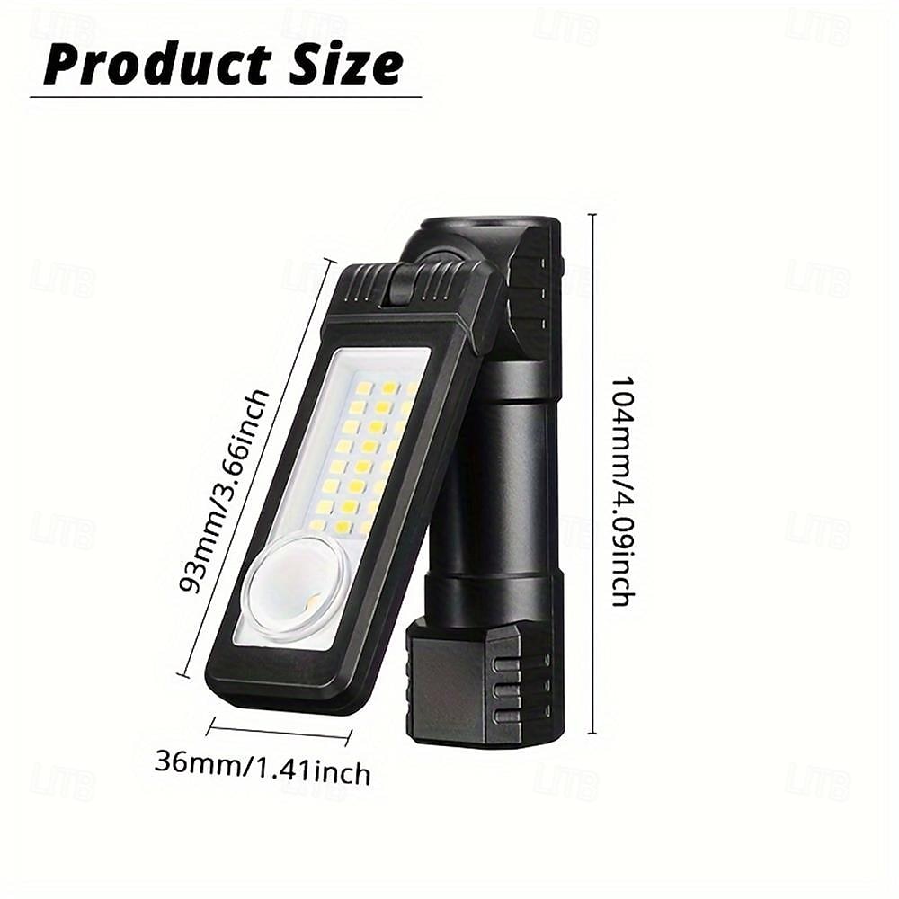Многофункциональный фонарик, налобный фонарь, перезаряжаемый через USB, задний фонарь с функцией магнитной адсорбции, многорежимный светильник для ремонта освещения для кемпинга, путешествий и 2025 - $15.49 –P3