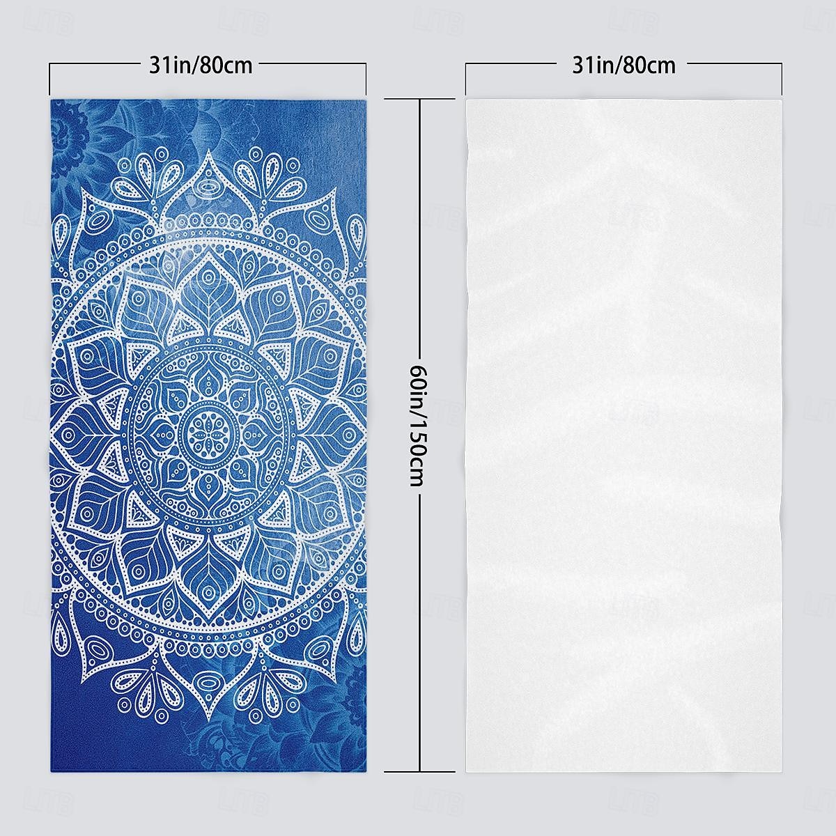 rantapyyhe 100% mikrokuituinen mandala-sarjan ylisuuri rantapyyhe, 35"x70", iso uimapyyhe teinille aikuisille, nopeasti kuivuva, imukykyinen, pehmeä, monipuolinen matkoille, kylpyyn ja uima-altaalle 2025 - $18.49 –P4