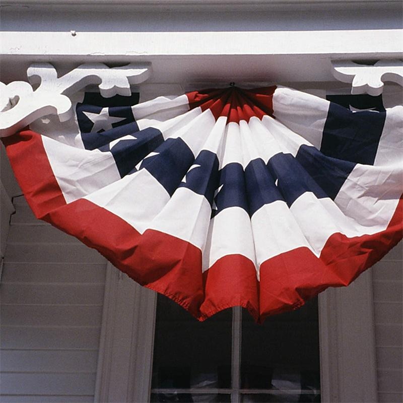 usa patriotisk plissert vifteflagg - 2 stk amerikansk us flagg bunting banner patriotisk bunting flagg stjerner og striper flagg bunting for minnedag den 4. juli og arbeidsdagen 2025 - $29.99 –P4