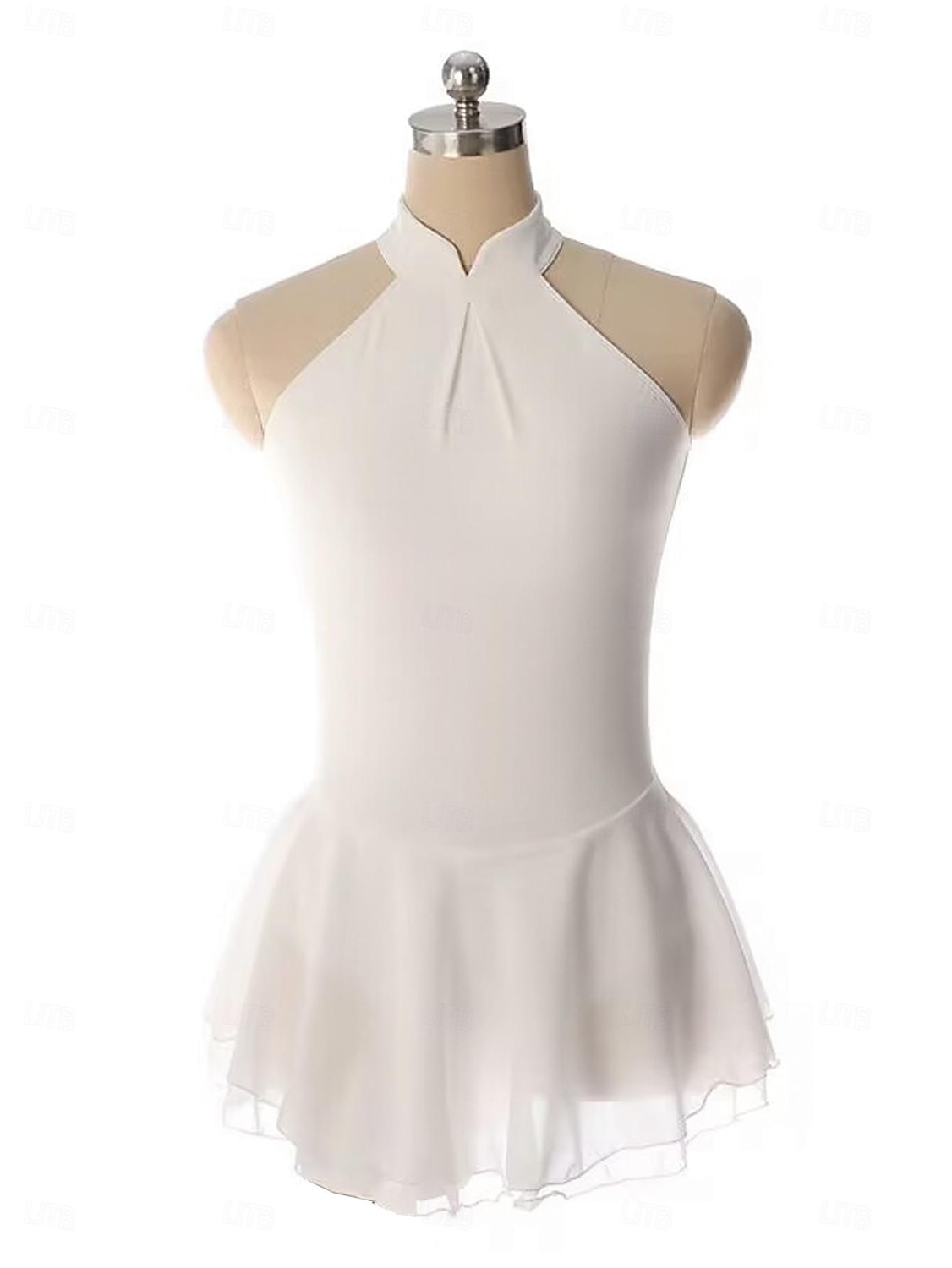 Vestito da pattinaggio artistico Per donna Da ragazza Pattinaggio sul ghiaccio Vestiti Bianco Collage Foro per pollice Retato Elastene Elasticizzato Addestramento Da allenamento Professionale Vestiti del 2026 a $166.99 –P1