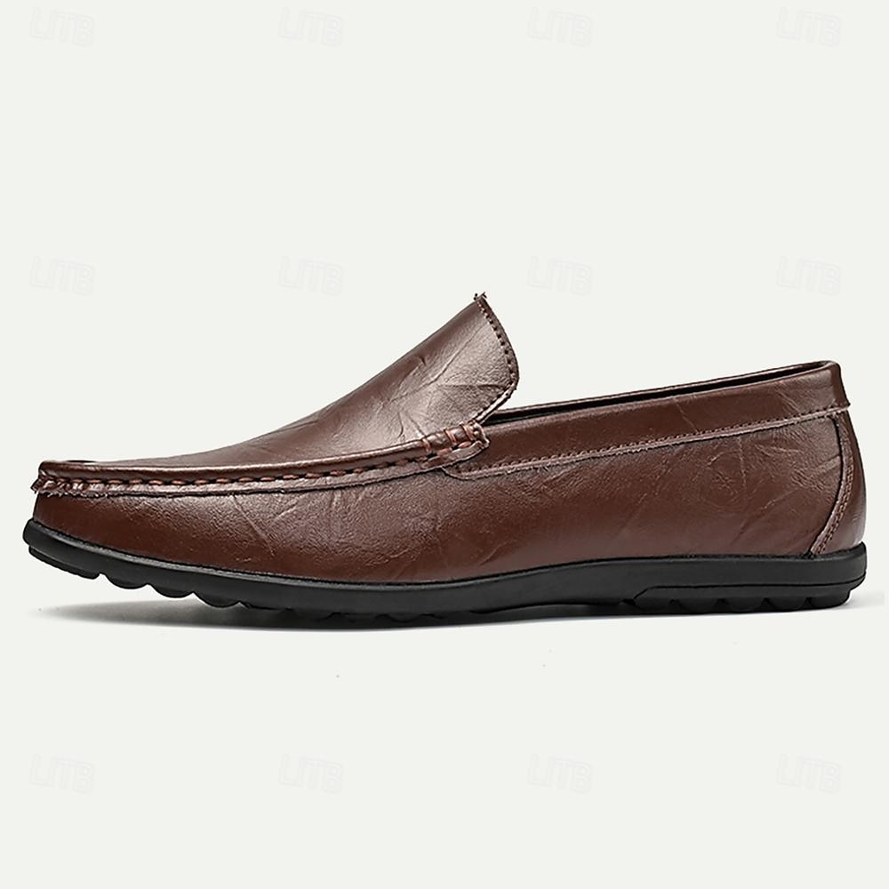 Per uomo Mocassini e Slip-Ons Mocassini comodi Penny Loafers Di pelle Comodo Antiscivolo Mocassino Marrone chiaro Marrone scuro Nero del 2025 a $42.99 –P3