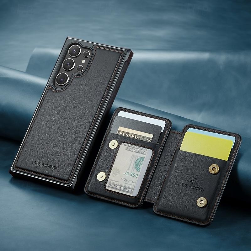 telefon Etui Til Samsung Galaxy S24 Ultra Plus S23 S22 S21 S20 Ultra Plus FE A55 A35 A25 A15 5G A54 A34 A14 A53 A33 A23 A13 S25 Ultra Bakdeksel med stativ Magnetisk Kortspor Kontor / Bedrift TPU PC 2025 - $25.99 –P4