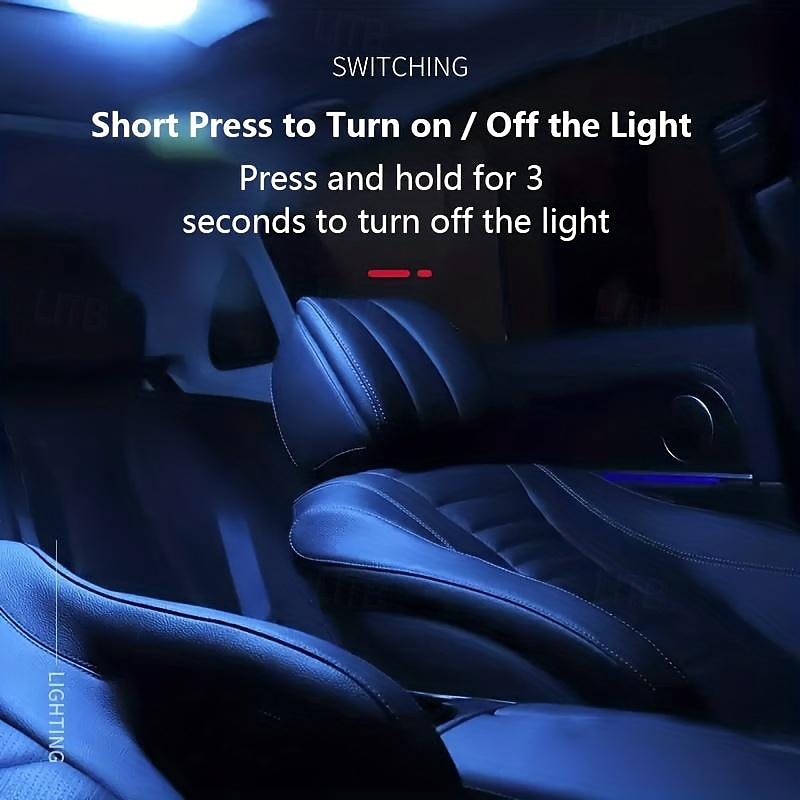 2025年 1個 車用読書灯 粘着式車用ライト 車用品 自動天井ライト LED照明ランプ、車用ドーム天井ランプ 車用ルーフライト 調節可能なプラスチック製ヘッドライト  コレクション – $12.99 –P13