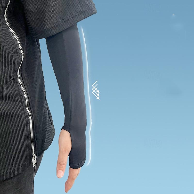 1 par Mangas de ciclismo braço aquecedores Armwarmers Mangas de braço de refrigeração de proteção solar UV Côr Sólida Respirabilidade Esticar Moto Preto Branco Roxo Seda Sintética para Mulheres Adulto de 2025 por $7.99 –P15