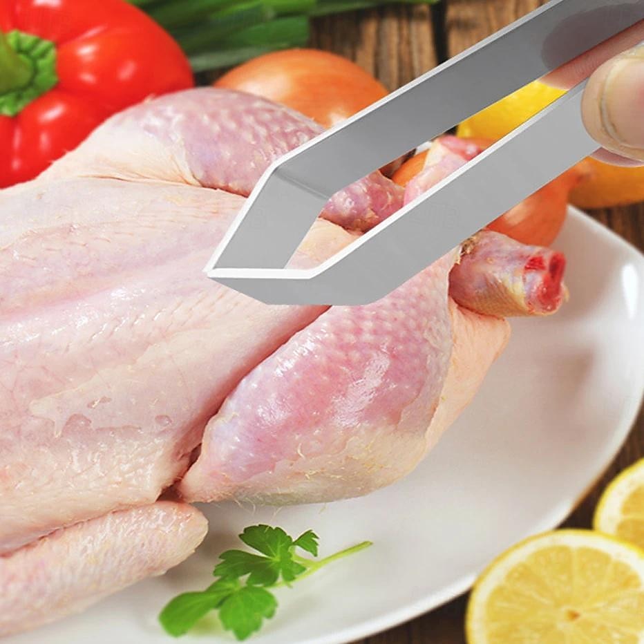 Pinzas de hueso de pescado para cocina, pinzas de acero inoxidable, extractor de clip, abrazadera para arrancar huesos de pescado, accesorios de cocina 2025 - $10.99 –P6