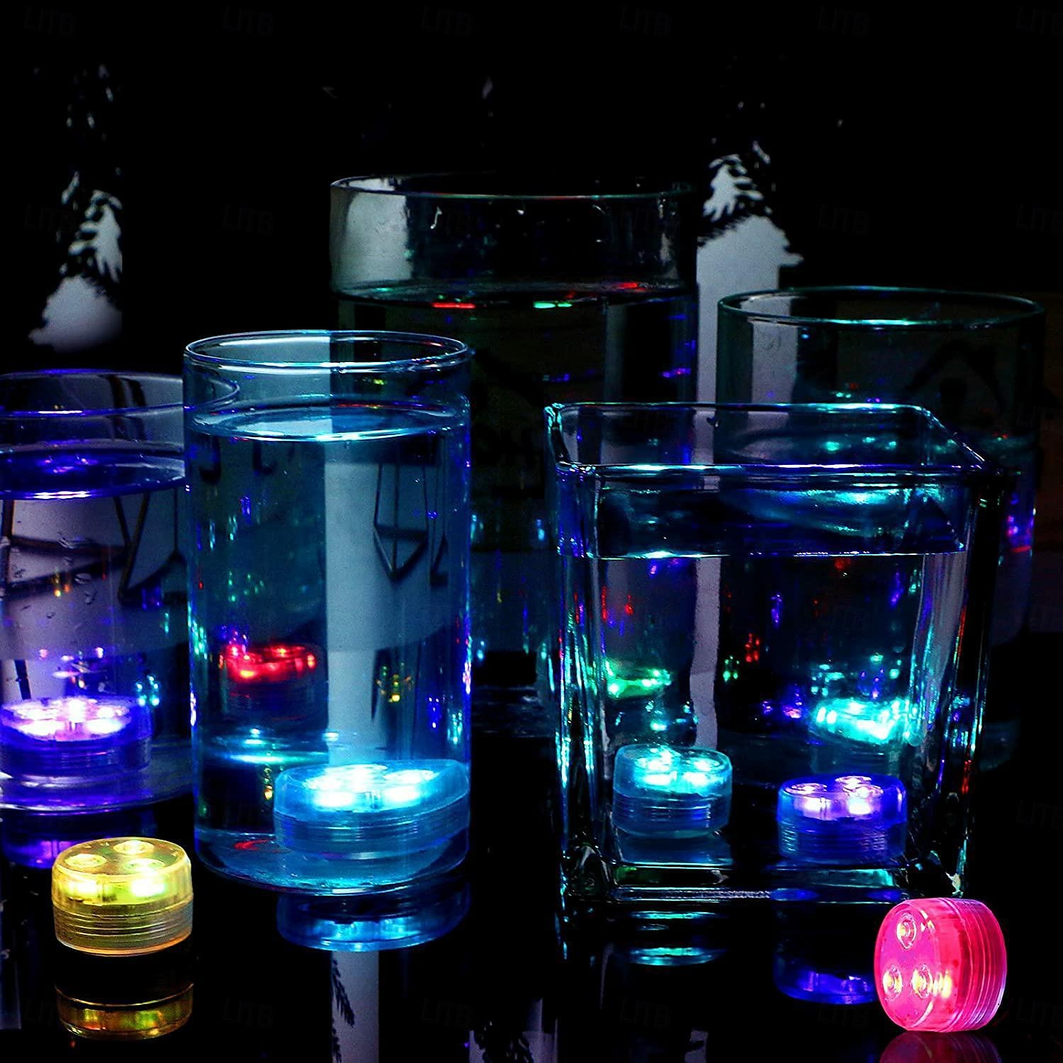 dompelbaar zwembad led-licht met afstandsbediening rgb aquarium duiklamp batterij aangedreven 3led onderwaterlicht bruiloft vijver zwembad badkuip aquarium party vaas decoratie 1pc 2025 - $8.49 –P4