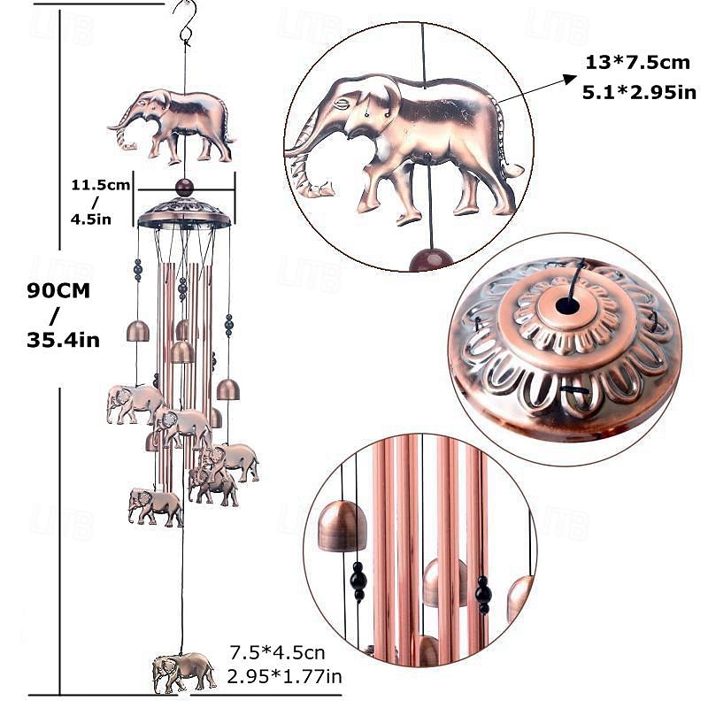 Pure Hand-Made Copper Wind Chimes,Animals Wind Chimes for Outside Clearance Copper Windchimes Outdoors Patio Decor House Warming Gifts Outdoor Wind Chimes Garden Decor for Outside Porch Yard Decoratio 2025 - $27.99 –P5