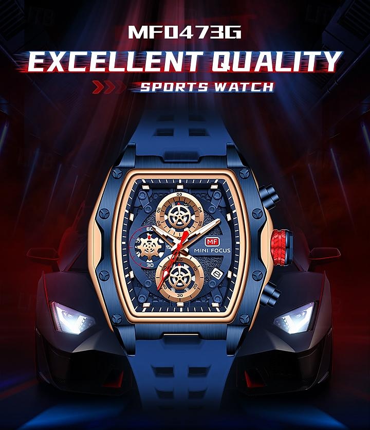 MINI FOCUS Men Quartz Watch Outdoor Fashion Casual Wristwatch Luminous Calendar Waterproof Decoration Silicone Gel Watch 2025 - $35.99 –P1