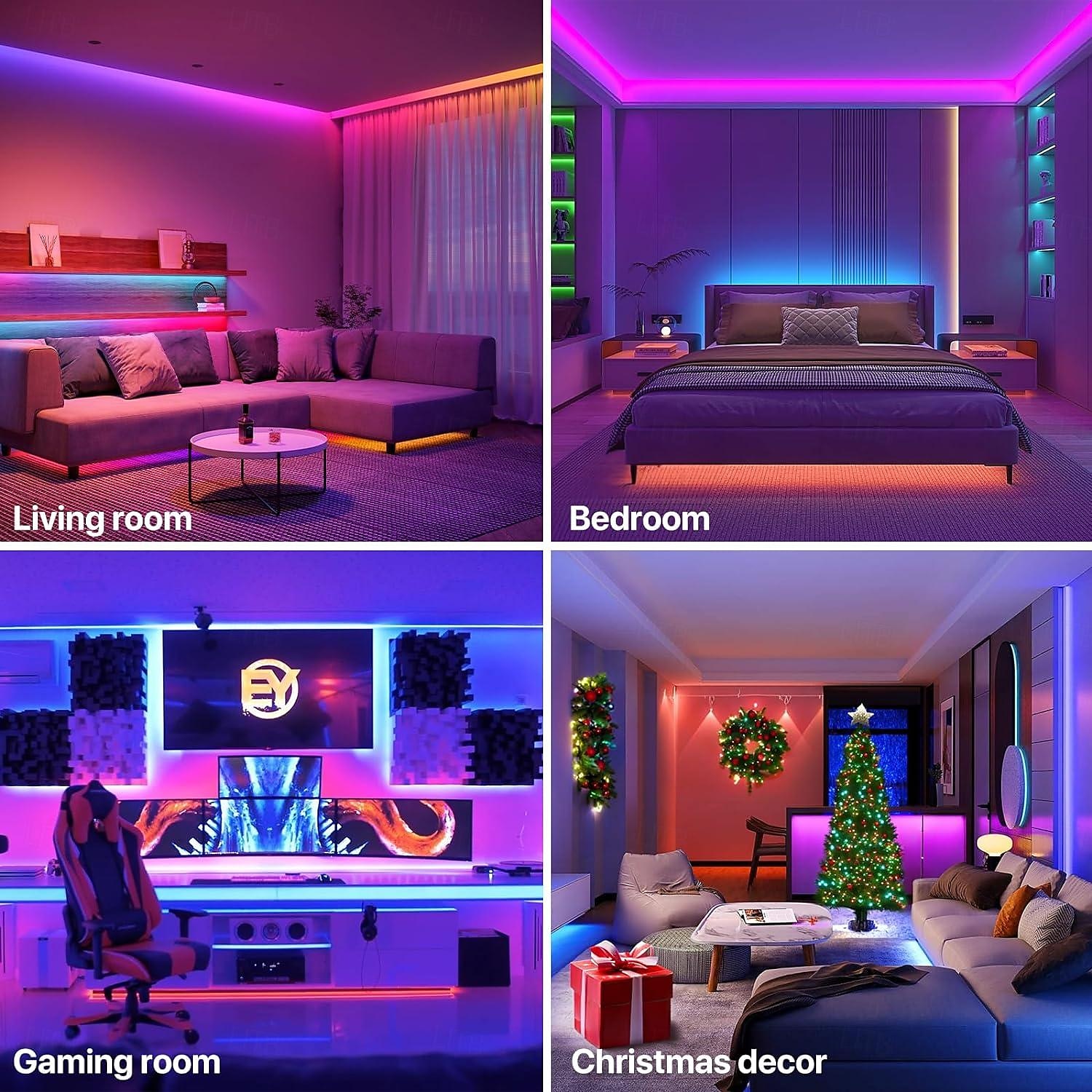 Waterproof USB LED Strip Lights RGB Color Changing 3.28-15FT Battery Powered LED Strip Lights Flexible Battery Operated LED Lights with 3 Keys IR Controller for Bedroom Desk Home Room TV Camping and DIY Decor 2025 - $8.49 –P7