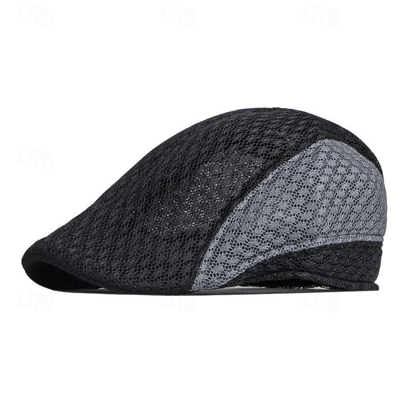 Herren Schiebermütze Ascot-Hut Ballonmütze Schwarz Weiß Polyester Patchwork Modisch Brautkleider schlicht Strasse Täglich Farbblock Einstellbar Sonnenschutz Atmungsaktiv 2026 - $9.49 –P7