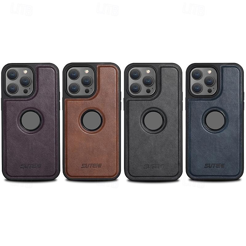 telefon Carcasă Pro iPhone 16 15 14 Pro Max Plus iPhone 13 12 Pro Max Zadní kryt Podpora bezdrátového nabíjení Nárazuvzdorné Retro TPU PU kůže 2025 - $14.99 –P1