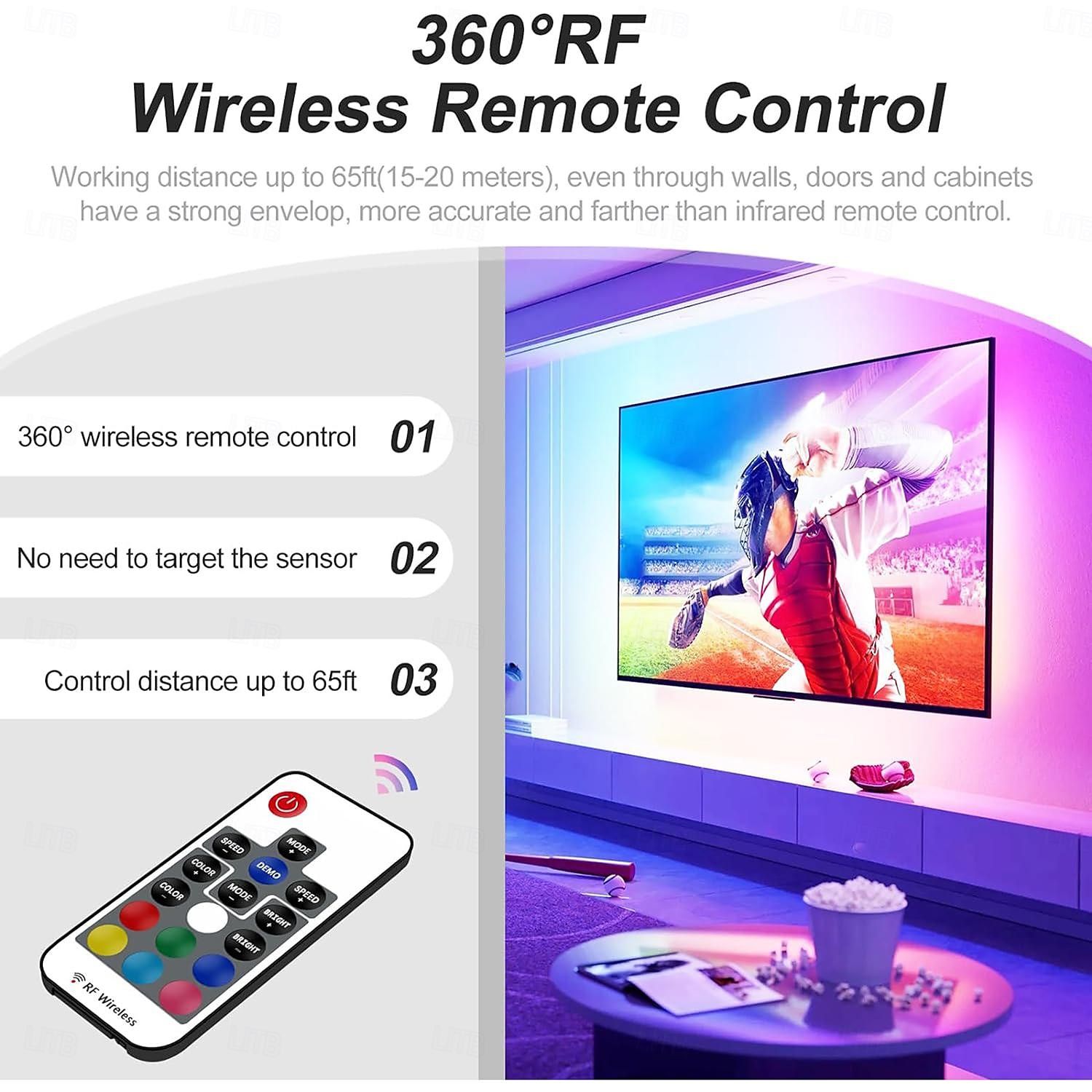 usb rgb cob ledstrip licht 1-5m 5v intelligente verkleuring striplicht app bestuurt muzieksynchronisatie lichtstrip of uitgerust met rf draadloze controller geschikt voor binnendecoratie tv comp 2025 - $20.99 –P2
