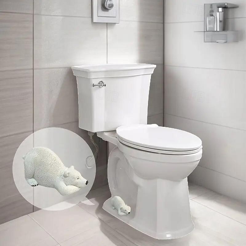 Tappi per bulloni WC con orso bianco decorativi & Set di graziosi copri bulloni in resina resistente del 2025 a $15.99 –P3