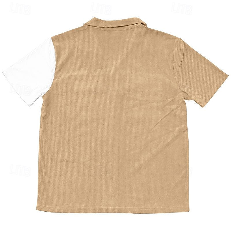 Per uomo Camicia Camicia Estiva Camicia casual Camicia da Spiaggia Camicia con Bottoni Nero Blu Kaki Manica Corta Blocco di colori Collo Camp Vacanza Camicia hawaiana Patchwork Abbigliamento del 2025 a $29.99 –P9