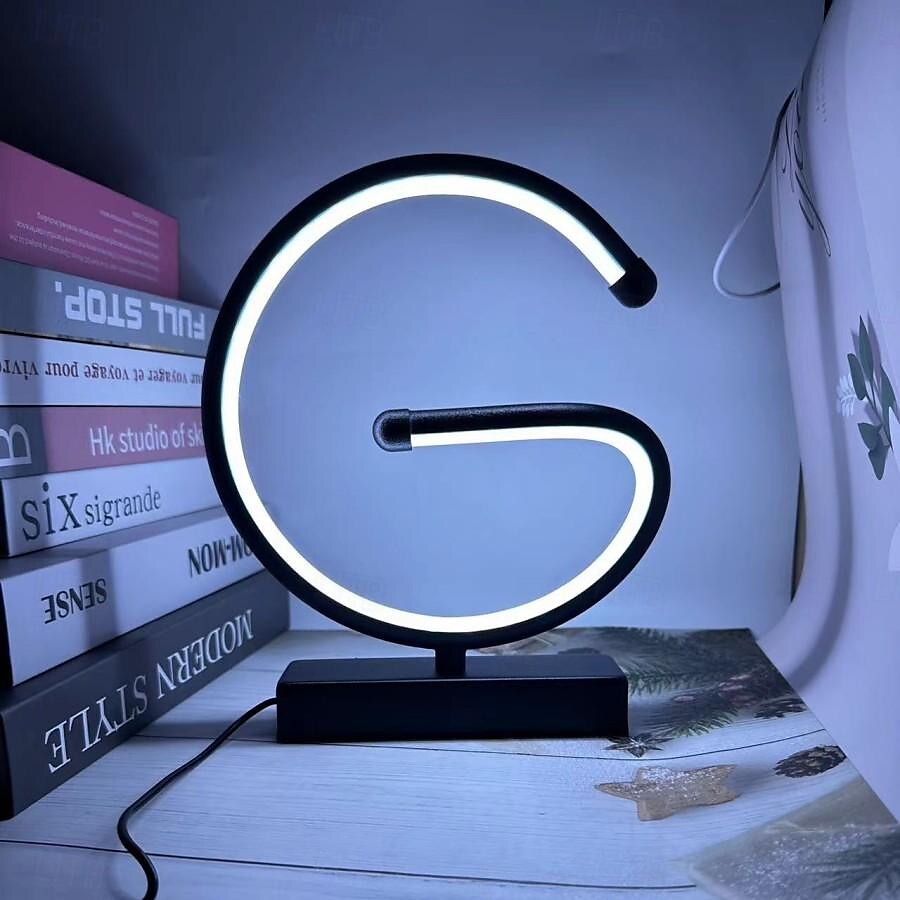 lampada da tavolo a led usb controllo touch curva - lampada da tavolo moderna a spirale lampada da comodino con 3 colori di luci a led del 2025 a $30.99 –P3