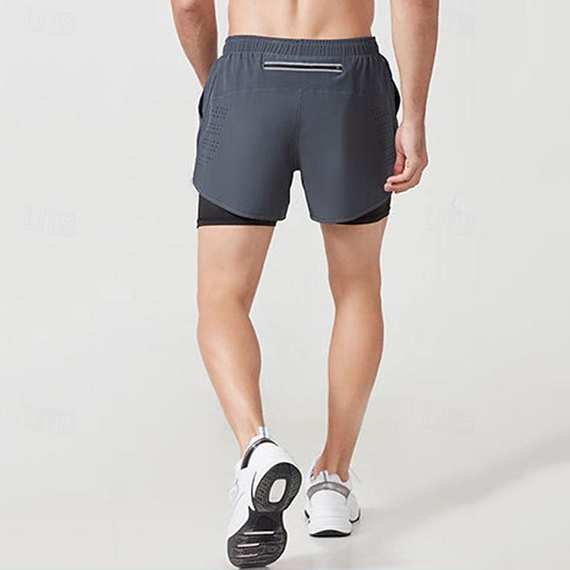 Ανδρικά Pantaloni Scurți de Alergat Σορτς γυμναστικής Φούτερ Τσέπη 2 σε 1 Ελαστική ζώνη μέσης Κοντά Παντελονάκια ΕΞΩΤΕΡΙΚΟΥ ΧΩΡΟΥ Αθλήματα & Ύπαιθρος Αθλητικό Γρήγορο Στέγνωμα Ελαφρύ Moale 2025 - $16.79 –P2