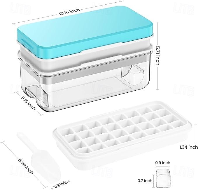 Large Ice Cube Tray with Lid and Bin Ice Trays for Freezer 2 INCH Whiskey Ice Cubes Mold 1*8 pcs Square Ice Cube Mold with Tong Easy to Release Large Ice Tray for Whiskey Cocktail Bourbon 2025 - $27.99 –P2