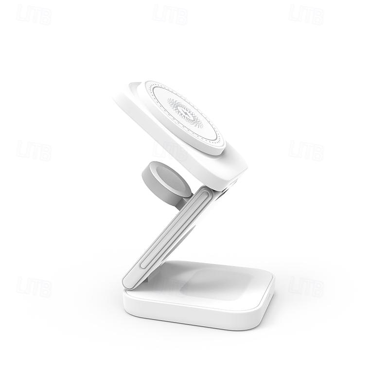 Wireless Charger 15 W Output Power Wireless Charging Station CE Certified Fast Wireless Charging MagSafe Universal For iPhone 14/13/12/11 Pro Max Universal Cellphone Gear Fit 2 R360 Apple Watch 2025 - $36.99 –P13