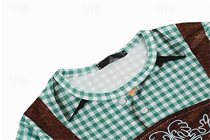 Tricou lederhosen Petrecere Casual Tricou Grafică pentru Bărbați Adulți Imprimare 3D pentru Carnaval Bere Oktoberfest Vacanță Petrecere 2026 - $20.99 –P3