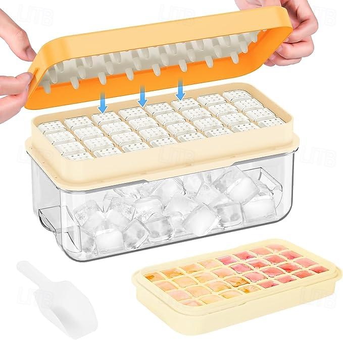 Large Ice Cube Tray with Lid and Bin Ice Trays for Freezer 2 INCH Whiskey Ice Cubes Mold 1*8 pcs Square Ice Cube Mold with Tong Easy to Release Large Ice Tray for Whiskey Cocktail Bourbon 2025 - $27.99 –P5
