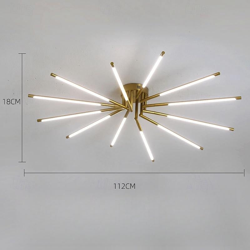 πολυέλαιος οροφής led 13,5cm 8/10/12 κεφαλής ρυθμιζόμενος με ρυθμιζόμενο μεταλλικό επιμεταλλωμένο/βαμμένο φινίρισμα μοντέρνο σκανδιναβικό στυλ υπνοδωμάτιο σαλονιού 110-240v 38/64/80w μόνο με 2025 - $215.99 –P12