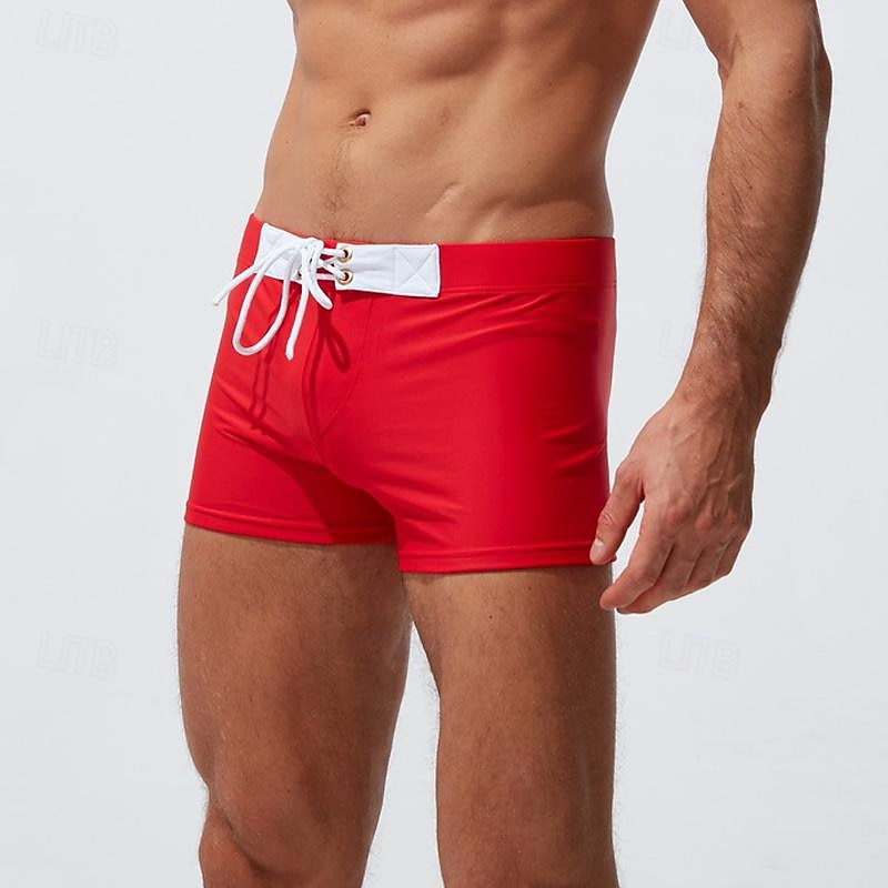 Homens Bermuda de Surf Shorts de Natação Calção Justo de Natação Patchwork Com Cordão Cintura elástica Bloco de cor Conforto Secagem Rápida Curto Feriado Praia Final de semana Moda Casual Branco de 2025 por $17.99 –P18
