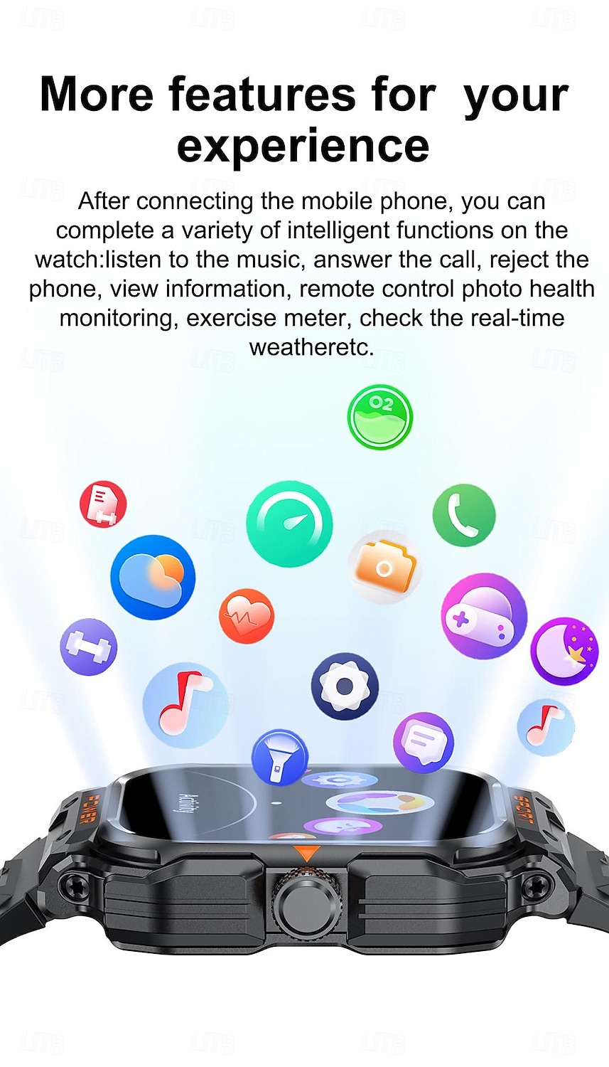iMosi GT55 Smart Watch 2.01 inch Smartwatch Fitness Running Watch Bluetooth Pedometer Call Reminder Sedentary Reminder Compatible with Android iOS Unisex Long Standby Hands-Free Calls Waterproof IP 67 2026 - $85.99 –P16